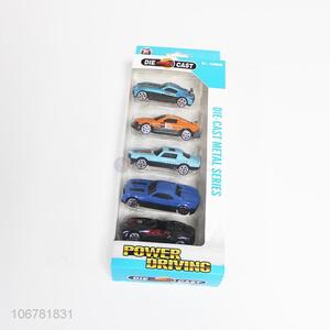 Attractive design 5pcs die-cast metal car toys