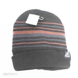 New style custom men winter warm hat polyester knitted cap