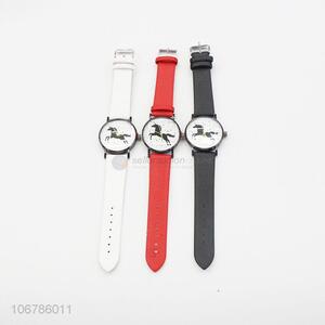 Fashion PU Watchband Horse Pattern Wrist Watches For Women