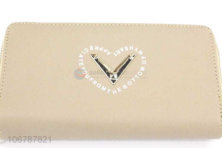 Best Sale Double Zipper Long Purses Fashion Ladies Wallet