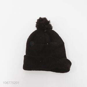 Professional supply men winter warm hat black knitted hat