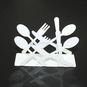 Unique design home use knife fork metal paper towel holder