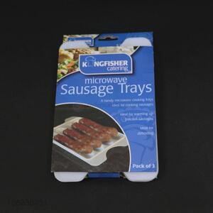 Unique Design 3 Pieces Microwave Sausage Tray