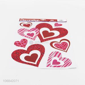 Custom Heart Shape Pvc Wall Sticker Adhesive Removable Sticker