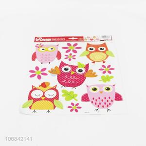 Good Factory Price Cute Cartoon Animal Owl PVC Decoration Sticker