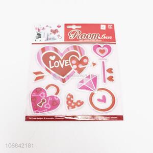 New product heart design room decoration pvc sticker