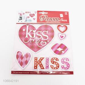 Factory sell kiss heart design home room decoration sticker