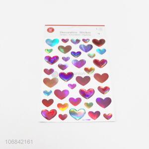 Suitable Price Heart Shaped Beautiful PVC Decoration Sticker
