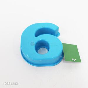 New product number 6 shaped silicone cake decoration mould