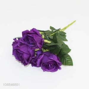 New Design Plastic Artificial Rose Decorative Bouquet