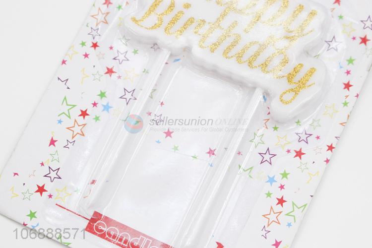 Popular products happy birthday gold glitter candle for cake decoration