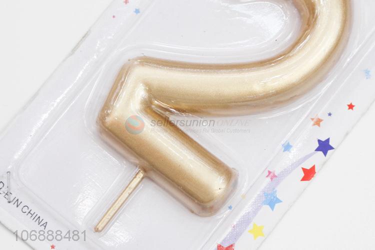 Promotional items birthday cake decoration golden number candle