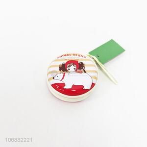Wholesale cute cartoon girl and white bear printed tin coin purse