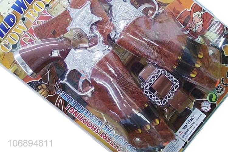 Good Sale Plating Cowboy Gun With Belt Set