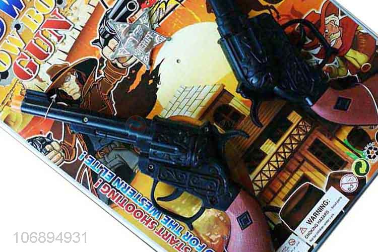 China Manufacture Two Pieces Black Cowboy Gun Set