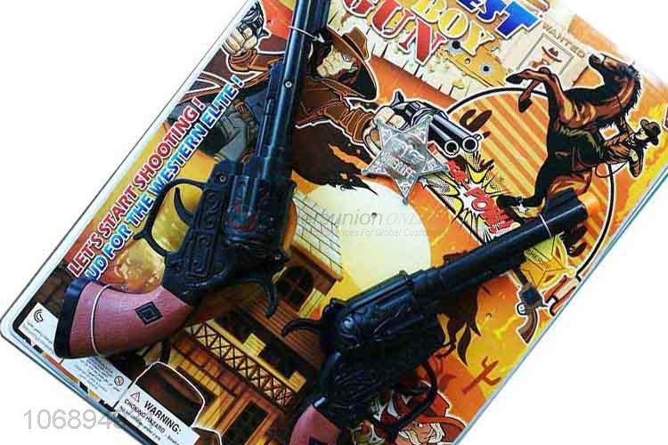 China Manufacture Two Pieces Black Cowboy Gun Set