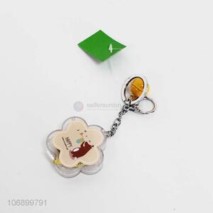 Wholesale creative cute flower shaped tape measure with key chain
