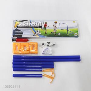 Wholesale outdoor game plastic football goal set/soccer goal net for kids