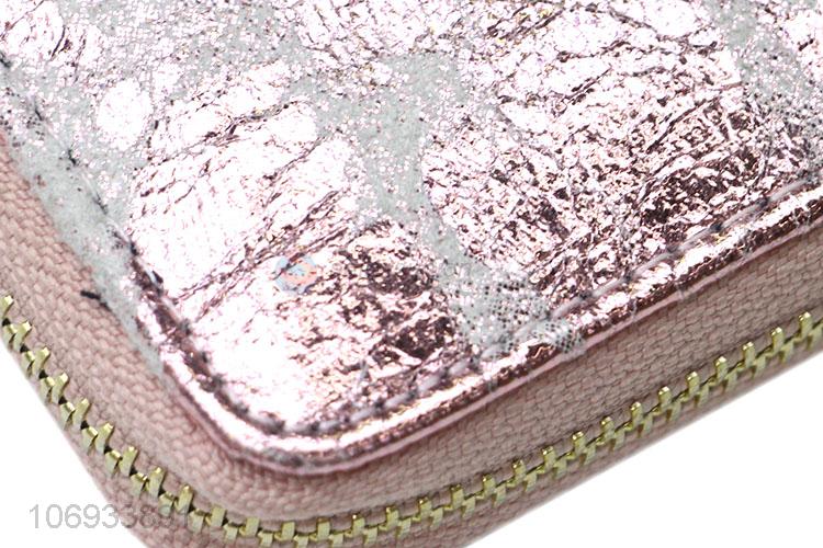 New Fashion Leather Slim Women Wallet Zip Long Lady Wallet