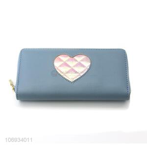 Wholesale Ladies Long Wallet Leather Purse With Zipper