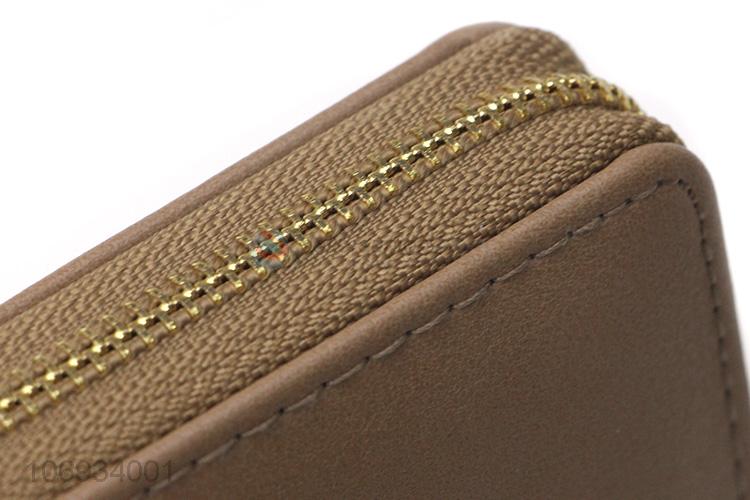 Custom  Fashion Gifts Women Long Pvc Clutch Zipped Purses Wallets