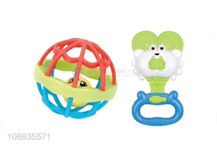 Best Price Cute Cartoon Plastic Baby Rattle Grasping Hand Shaking Bell Toy