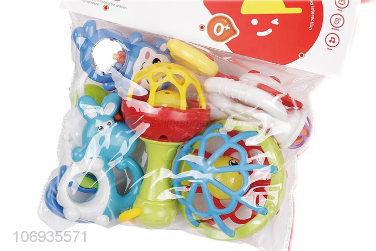 Best Price Cute Cartoon Plastic Baby Rattle Grasping Hand Shaking Bell Toy