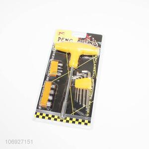 Hot sale hand tool set wrenches screwdriver bits connecting rod