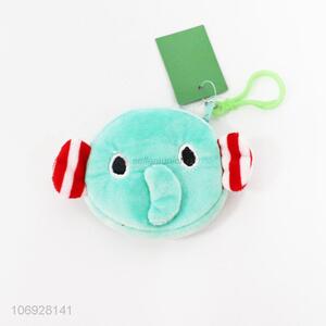 Latest Arrival Cartoon Short Plush Animals Elephant Shaped Coin Purse For Kids