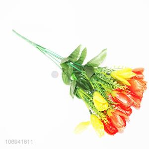 Promotional cheap plastic bouquet simulation flower for home decoration