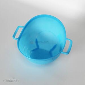 Low price colorful plastic rice washing drain basin with handles