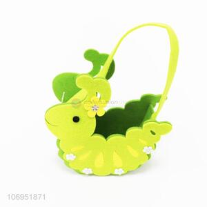 Wholesale novelty cartoon caterpillar felt cloth basket candy basket