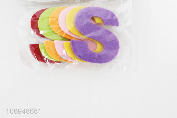 Unique design letter s diy felt cloth patch for garment decoration