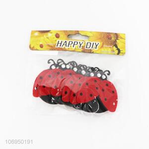 High sales cartoon creative ladybug shaped diy felt cloth patch