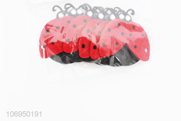 High sales cartoon creative ladybug shaped diy felt cloth patch