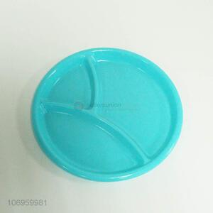 High quality three grid round plate candy dish plastic plate