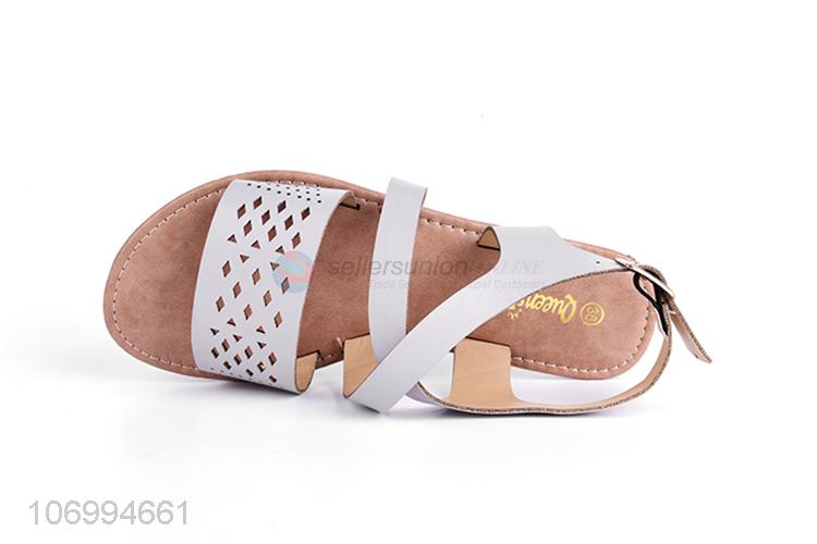 Latest style ladies summer laser cutting sandal fashion sandals