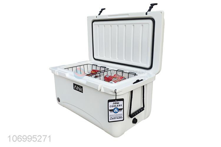 China OEM 65L food grade enviromental material insulated box cooler box