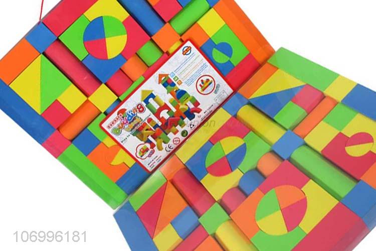 Promotional cheap 63pcs colorful EVA building blocks kids intelligence toys