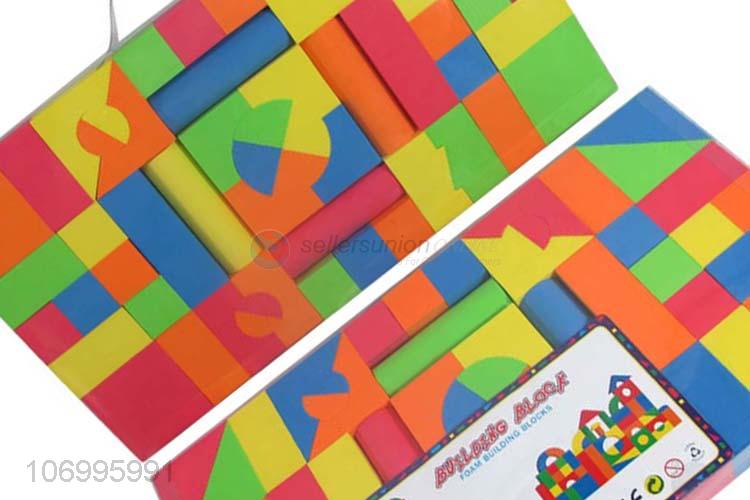 Premium products 60pcs children intelligent toys colorful wooden building blocks