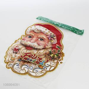 Hot selling festival decoration Santa Cluas head shape window sticker