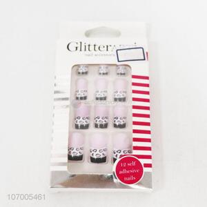 Custom 12pcs self-adhesive glitter eco- friendly nail patch