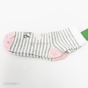 Best Quality Ladies Striped Socks Fashion Short Sock