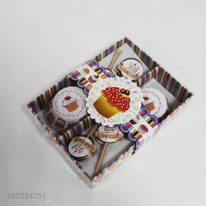 Delicate Design Color Printing Paper Cake Cup Set