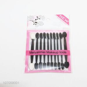 Competitive price 10pcs double-end makeup sponge eyeshadow brush