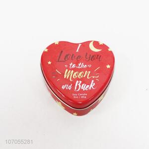 Contracted Design Heart Shaped Tinplate Cans Scented Candles