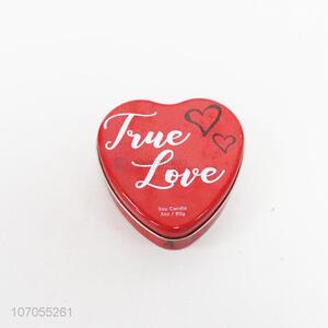 Factory Price Heart Shaped Scented Candle Tin Box with Lid