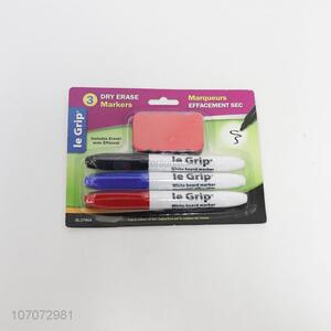 Good Quality 3 Pieces Marker Pen With Board Eraser Set