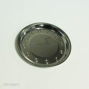 Reasonable price round stainless iron food serving tray food plate