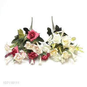 Best Sale Home Decor Plastic Simulation Flowers Artificial Bouquet